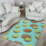 Kiwi Blue Background Area Rug
