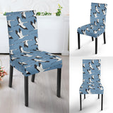 Seagull Pattern Print Design 04 Dining Chair Slipcover