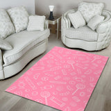 Sweet Candy Pink Background Area Rug