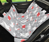 Cute Polar Bear Christmas Snow Pattern Dog Car Seat Covers