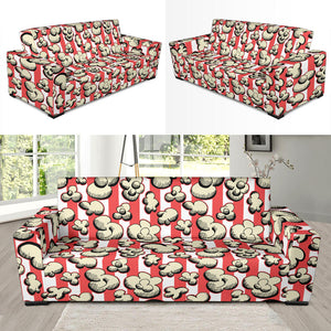Popcorn Pattern Print Design 05  Sofa Slipcover