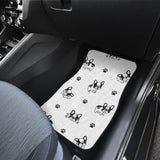 Cute French Bulldog Paw Pattern Front And Back Car Mats
