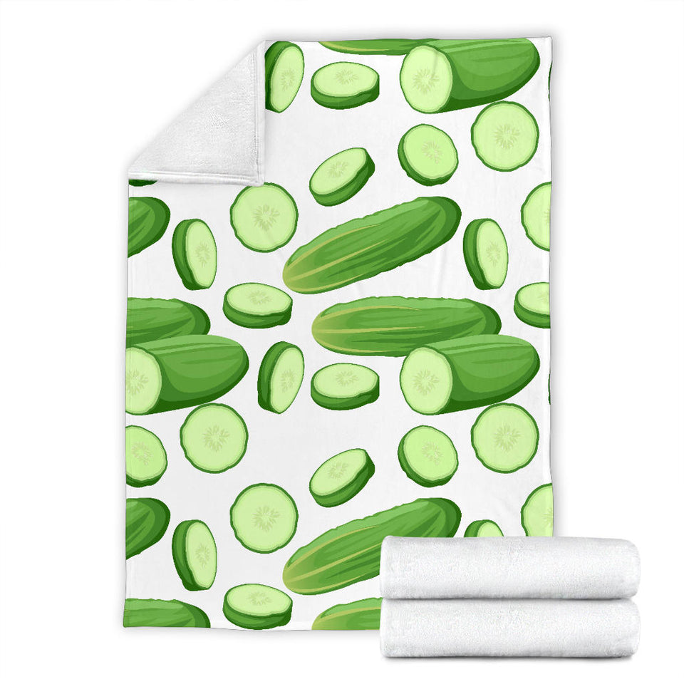 Cucumber Whole Slices Pattern Premium Blanket