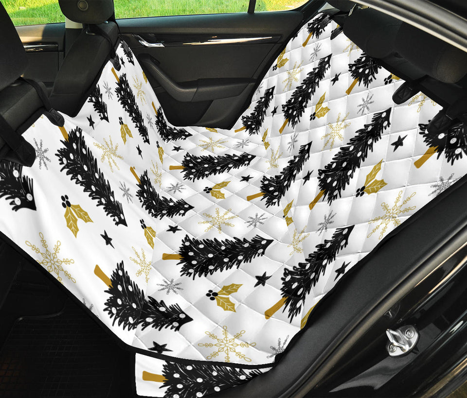 Christmas Tree Holly Snow Star Pattern Dog Car Seat Covers