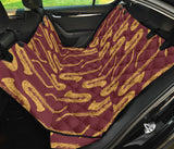Hand Drawn Gold Saxophone Red Background  Dog Car Seat Covers