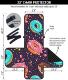 Colorful donut glaze pattern Chair Cover Protector