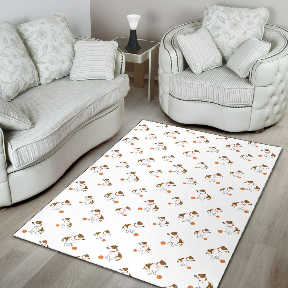 Jack Russel Pattern Print Design 05 Area Rug