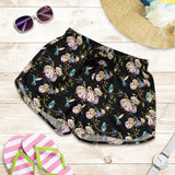 Hummingbird Pattern Print Design 03 Women Shorts