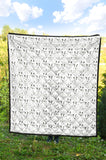Bull Terrier Pattern Print Design 02 Premium Quilt