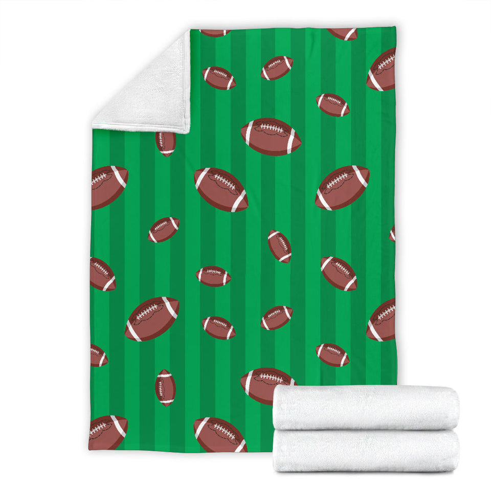 American Football Ball Field Background Premium Blanket