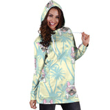 French Bulldog Hawaii Blackground Women'S Hoodie Dress