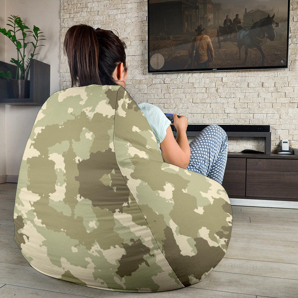 Light Green Camo Camouflage Pattern Bean Bag Cover