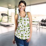 Sketch funny frog pattern Women Racerback Tank Top