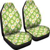 Fried Eggs Pattern Print Design 01 Universal Fit Car Seat Covers