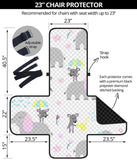 Cute elephant mouse pattern Chair Cover Protector