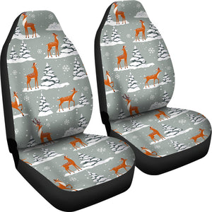 Beautiful Deers Winter Christmas Universal Fit Car Seat Covers