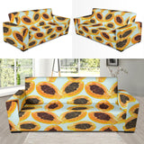 Watercolor Papaya Pattern Sofa Slipcover