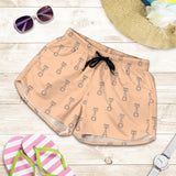 Engine Piston Cream Background Pattern Print Design 04 Women Shorts