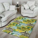 Hand Drawn Windmill Pattern Area Rug