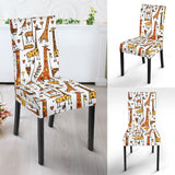 Giraffe Pattern Print Design 04 Dining Chair Slipcover