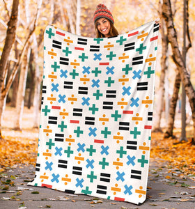 Math Pattern Print Design 05 Premium Blanket
