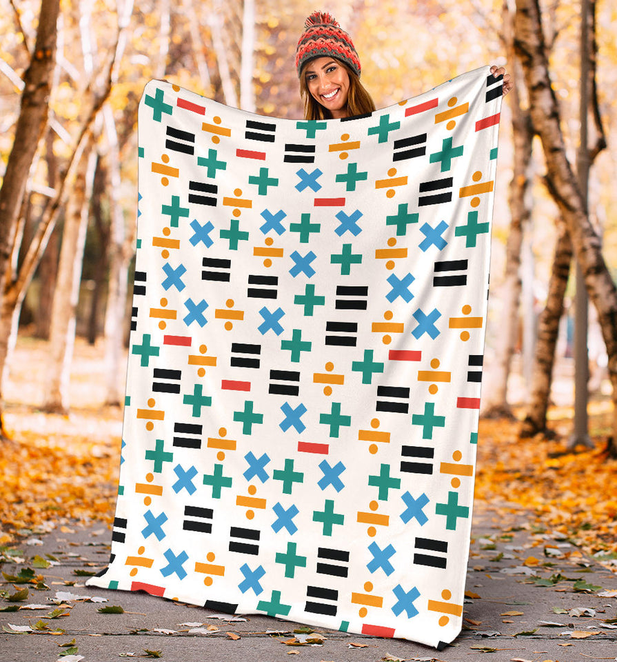 Math Pattern Print Design 05 Premium Blanket