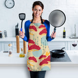 Red Bonsai Gray Sun Japanese Pattern Adjustable Apron