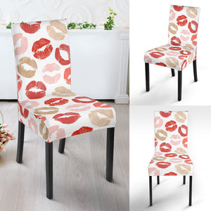 Lips Pattern Print Design 04 Dining Chair Slipcover