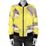 Cute Hamster Pattern Women'S Bomber Jacket