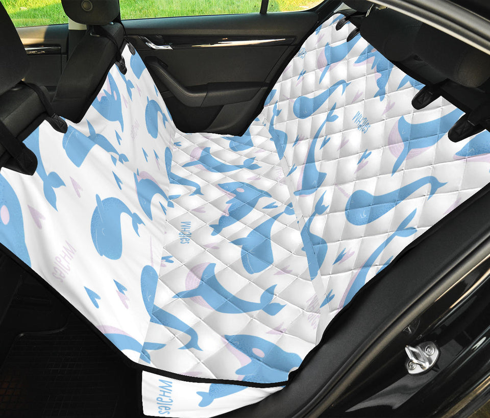 Blue Whale Pattern Dog Car Seat Covers