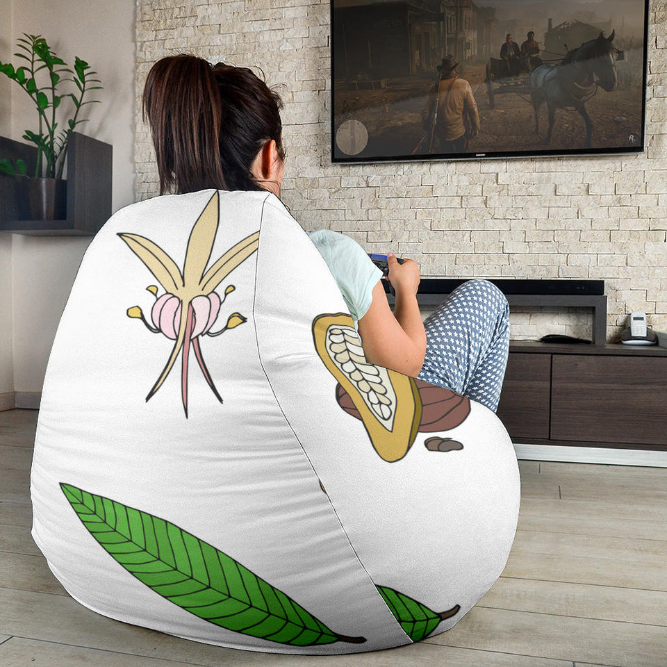 Color Hand Drawn Cocoa Pattern Bean Bag Cover
