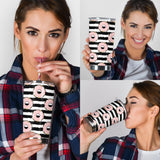 Donuts Pink Icing Striped Pattern Tumbler