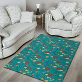 Hedgehog Pattern Print Design 01 Area Rug