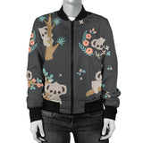Cute Koala Pattern Women'S Bomber Jacket