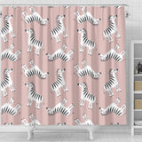 Cute Zebra Pattern Shower Curtain Fulfilled In US