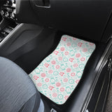 Clock Time Pattern Blackground Front Car Mats