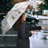 Cute Elephant Mouse Pattern Umbrella