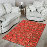 Red Tomato Pattern Area Rug