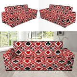 Casino Cards Suits Pattern Print Design 03 Sofa Slipcover