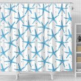Watercolor Starfish Pattern Shower Curtain Fulfilled In US