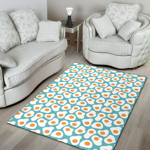 Fried Eggs Pattern Print Design 04 Area Rug