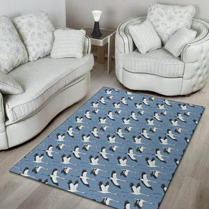 Seagull Pattern Print Design 04 Area Rug