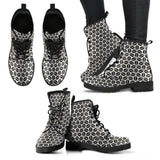 Coffee Bean Abstract Modern Pattern Leather Boots
