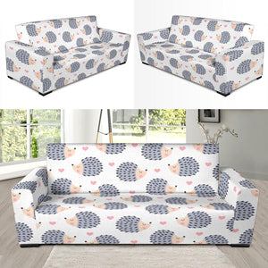 Hedgehog Pattern Print Design 04 Sofa Slipcover