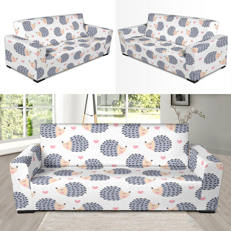 Hedgehog Pattern Print Design 04 Sofa Slipcover