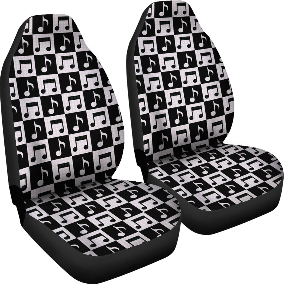 Music Notes Pattern Print Design 01 Universal Fit Car Seat Covers