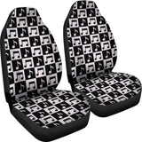 Music Notes Pattern Print Design 01 Universal Fit Car Seat Covers