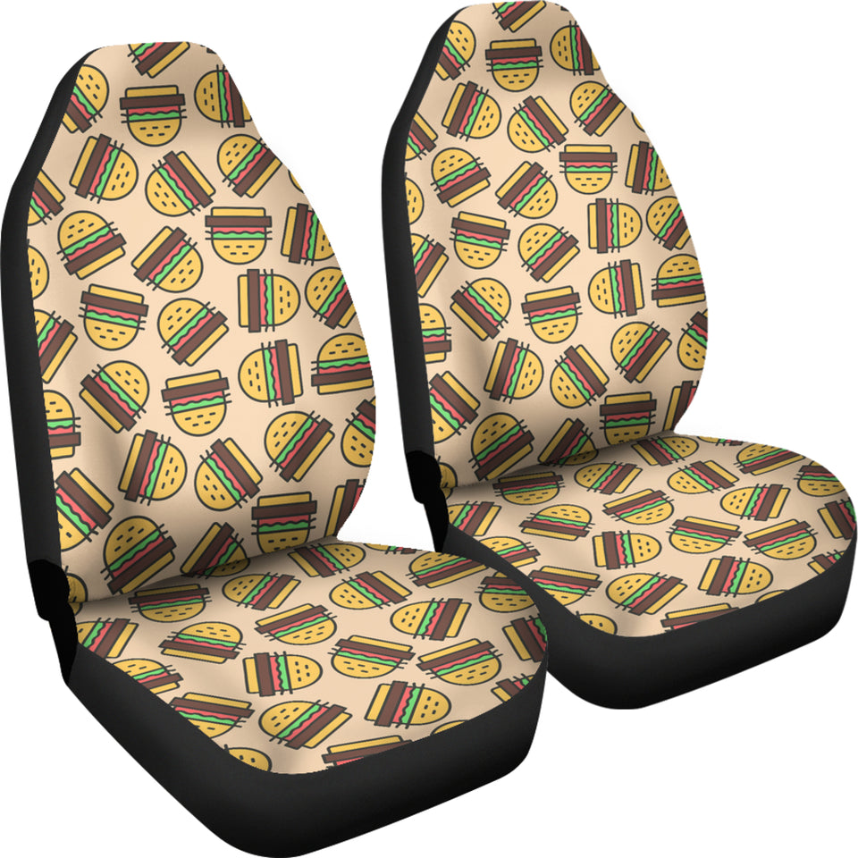 Hamburger Pattern Print Design 01 Universal Fit Car Seat Covers