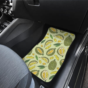 Durian Leaves Pattern Background Front Car Mats