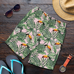 Toucan Tropical Green Jungle Palm Pattern Men Shorts